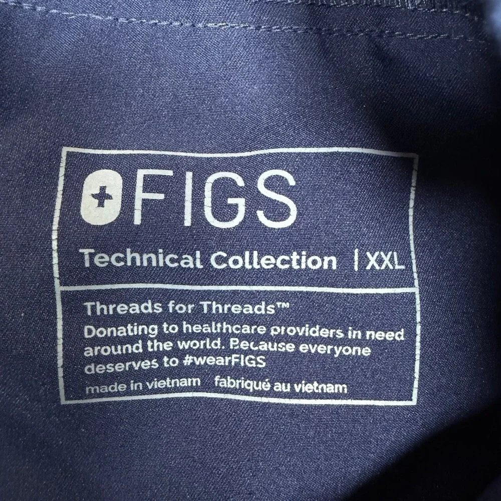 FIGS Technical Collection Mens XXL Navy Blue Scrub Jogger Pants Drawstring